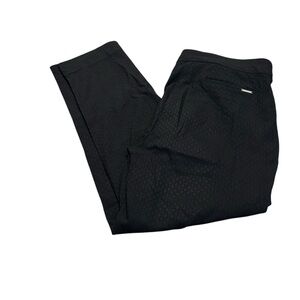 ANNE KLEIN textured black pull on pants